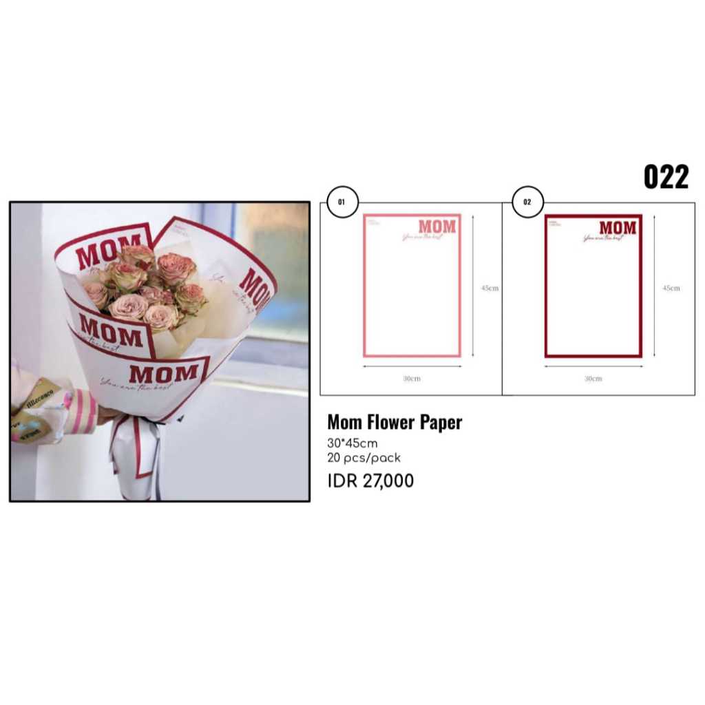 

MY Supplies - Flower Wrapping Paper Mom Flower Paper Kertas Bunga Ibu Bungkus Buket Mom