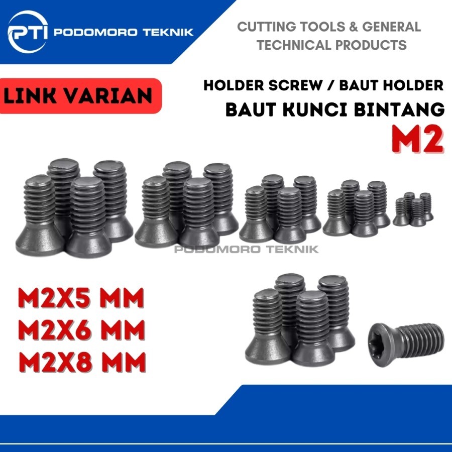 Baut Holder M2X5 M2X6 M2X8 Screw Bintang Baut Insert Holder M2