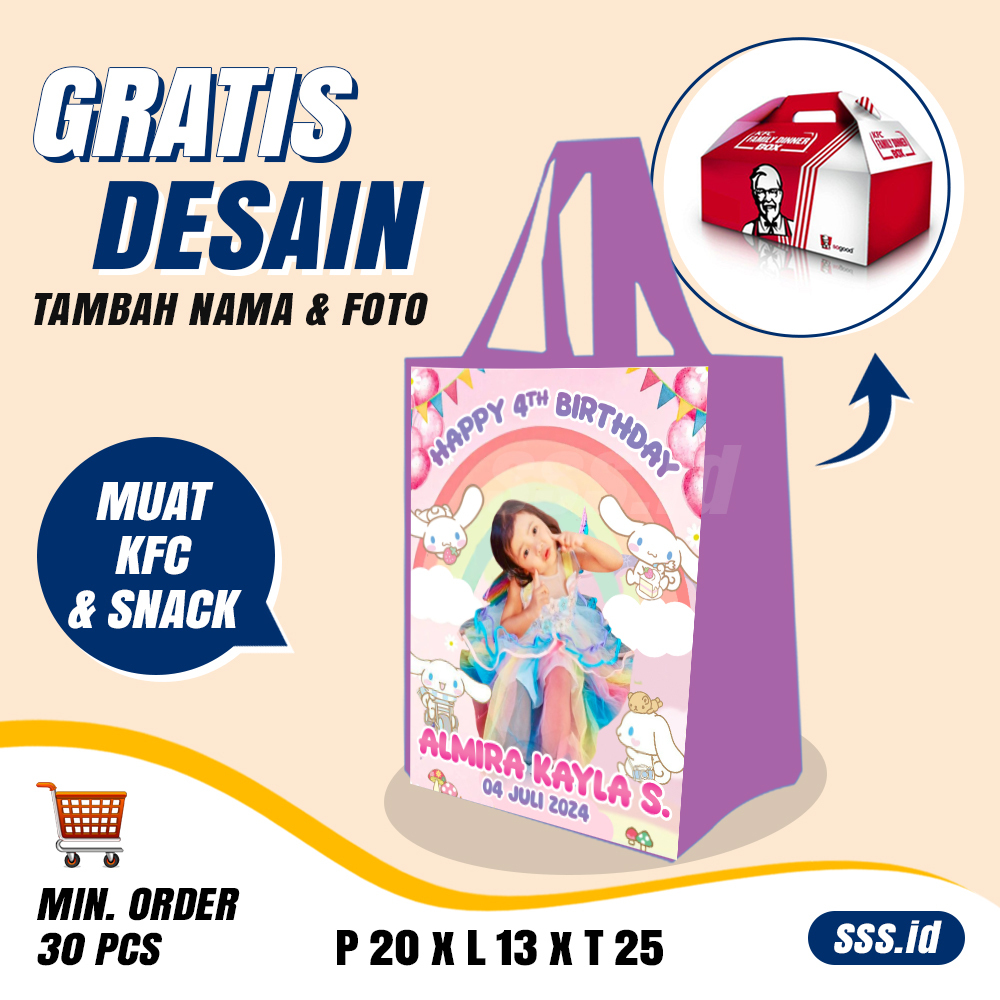 

TAS ULTAH ANAK | TAS SOUVENIR MURAH | TAS ULTAH KARAKTER | TAS ULTAH CUSTOM | TAS ULTAH CINAMOROL