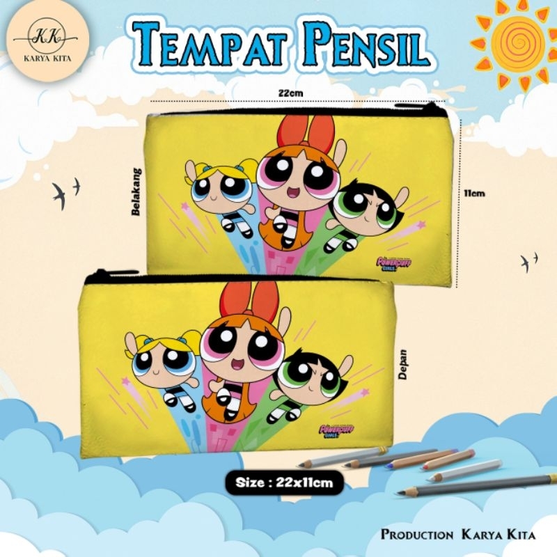 

tempat pensil katalog powerpuff girls kode 02