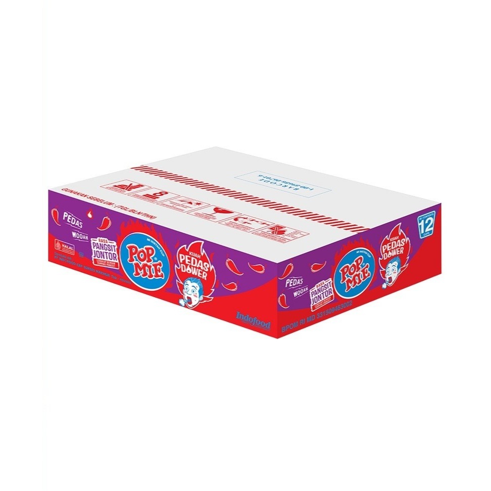 

Pop Mie Pedes Dower Pangsit Jontor 12x75gr (1KARTON)