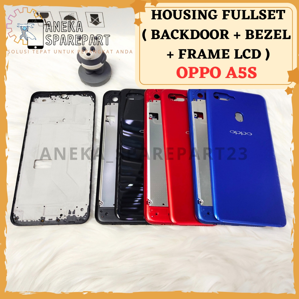 FULLSET HOUSING BACK CASING FULLSET OPPO A5S FRAME LCD + BACKDOOR + BEZEL OPPO A5S