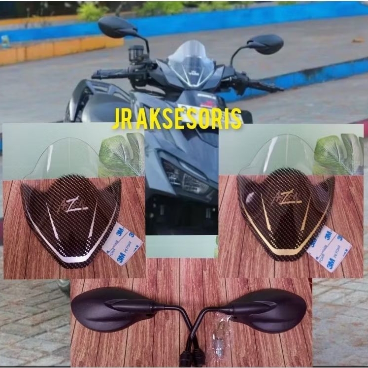PAKET VISOR AIZEN VARIO NEW 160 ABS PLUS SPION PAKET VARIASI KARBON PLUS SPION VARIO 160 CBS PNP