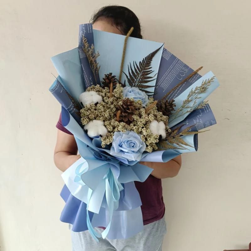 buket bunga edelweis gift wisuda ulang tahun valentine aniversery