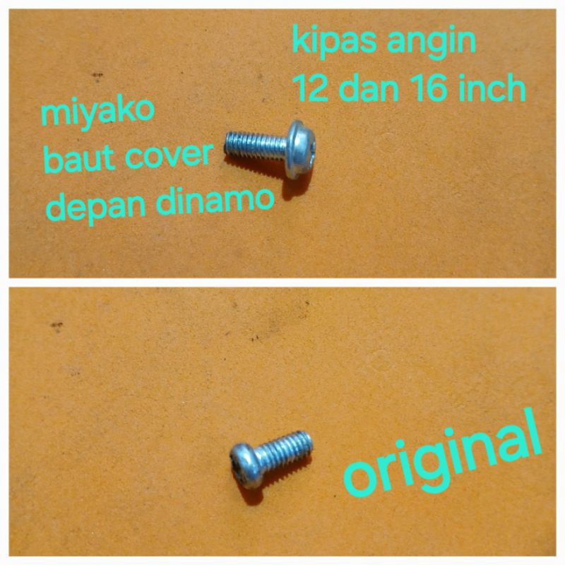 baut cover depan kipas angin/tutup penghubung dinamo MIYAKO.original.