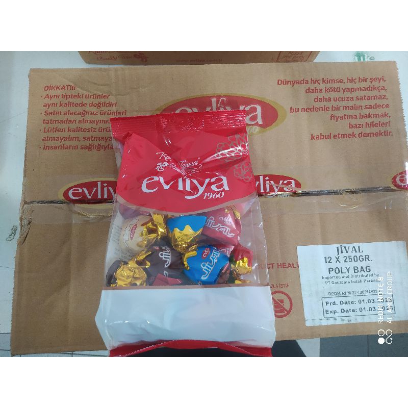 

COKLAT TURKI EVLIYA KEMASAN ±250 GRAM MIX