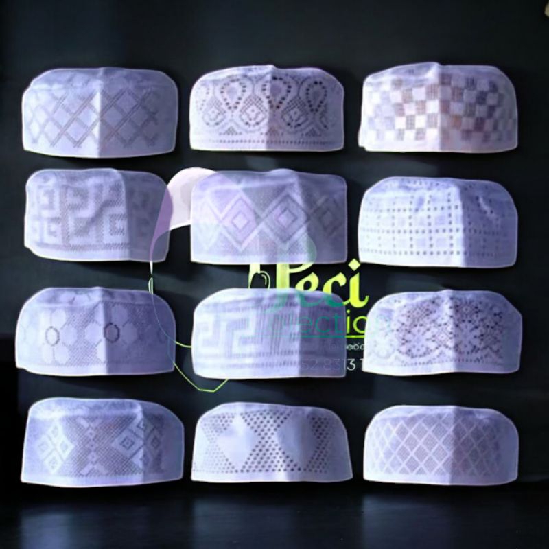 Peci Kopiah Jaring Lulu Peci Lulu Putih Peci Kopiah Songkok Lulu Saudi