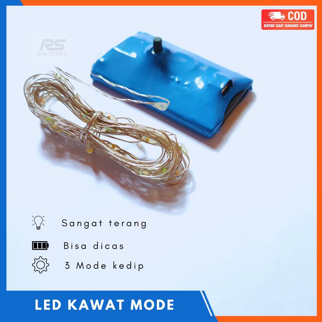 Lampu Layangan Siap Pakai RGB 3 mode kedip/Led Kawat/Led