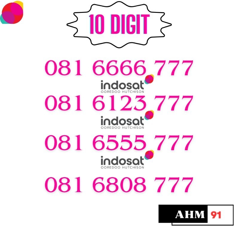 nomer cantik Indosat 10 digit || im3 10 digit gratis paket internet