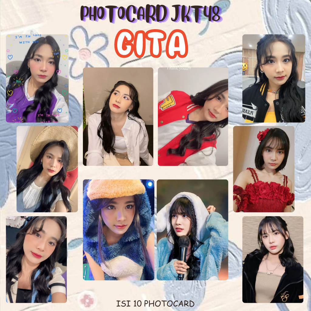 (10 PCS) PHOTOCARD GITA JKT48 | Photocard JKT48 Unofficial Premium
