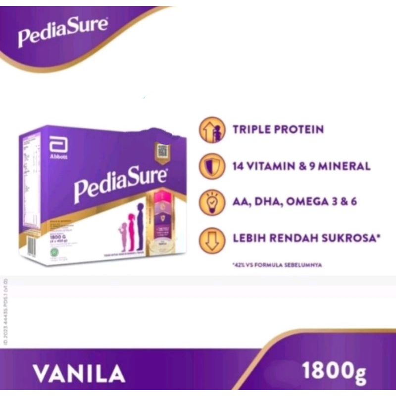 Pediasure Triplesure vanila 1800gr ( 1,8kg) ~ susu anak
