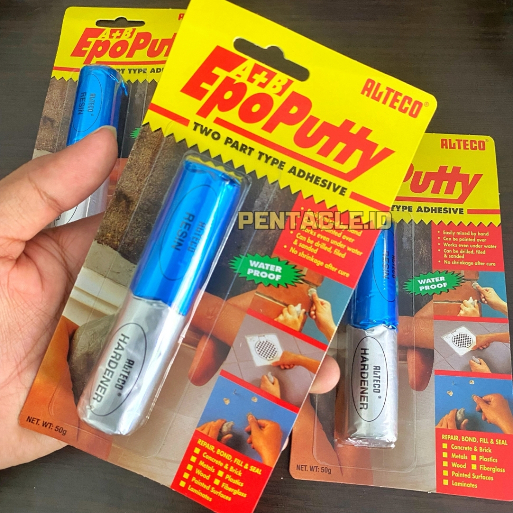 Lem EPO PUTTY Alteco 50gr Super Kuat Epoputty Glue Perekat Resin Recine Serbaguna Plastik Beton Loga