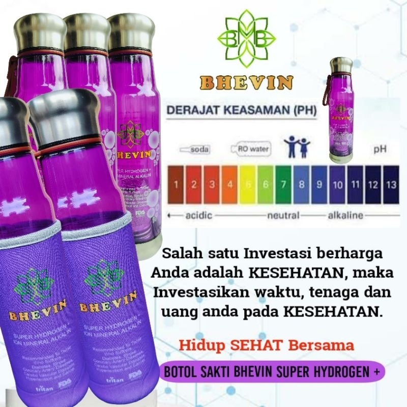 botol air alkali hydrogen bhevin ion mineral water termos Tumbler botol pembuat air alkaline