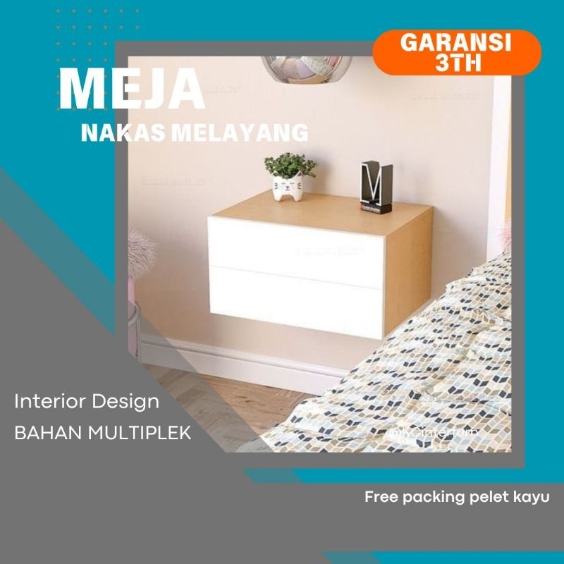 MN.30 Meja nakas gantung meja dinding meja melayang nakas dinding rak dinding
