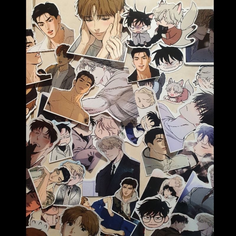 

set stiker manhwa jinx, rose and champagn ,low tide in twillight