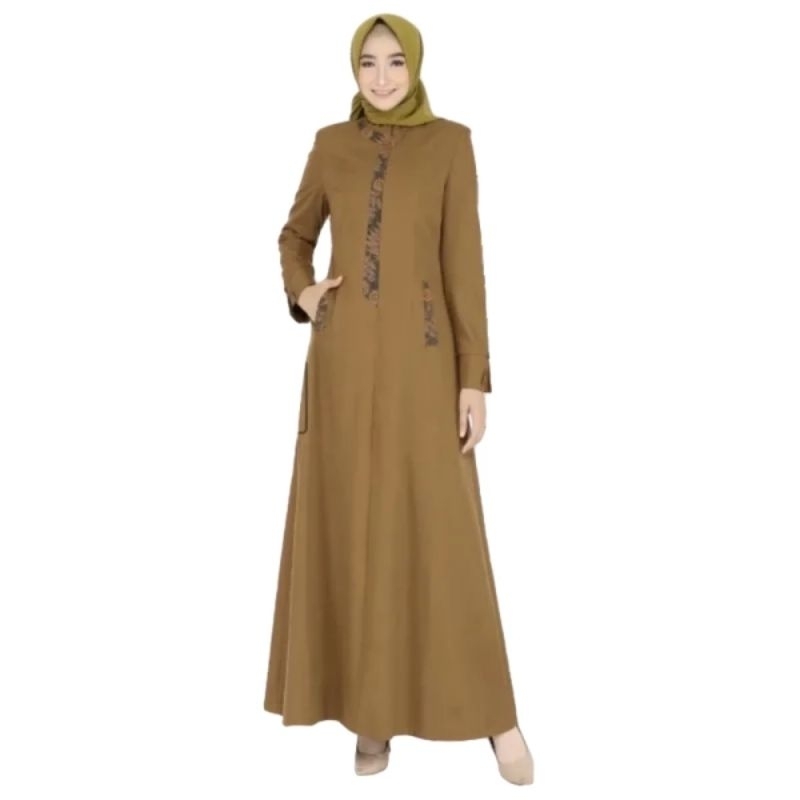 gamis Pemda  gamis pdh kheki tua wanita Pemda kheki tua gamis guru coklat tua gamis ASN