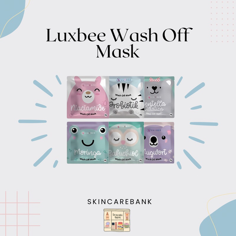[BPOM] LUXBEE Wash Off Mask 10gr - Masker Wajah Organik Mencerahkan Wajah