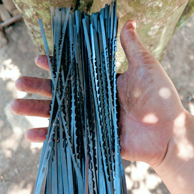 (isi 10) mata gergaji bobok ukir jigsaw bahan baja kualitas