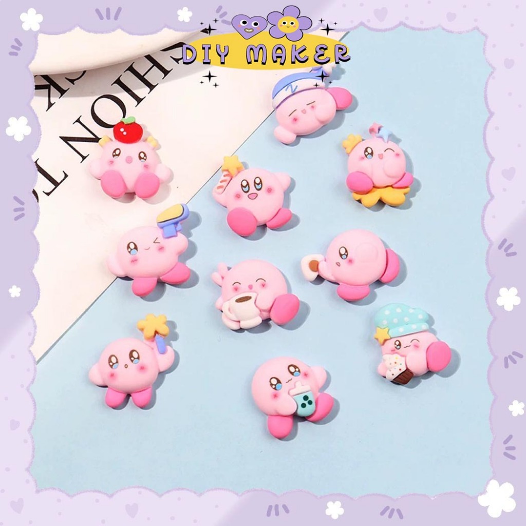 

DM Stiker 3D 1Pcs DIY Dompet Casing HP Edisi Kirby Stiker Timbul Dekorasi Stiker Timbul Mainan Anak