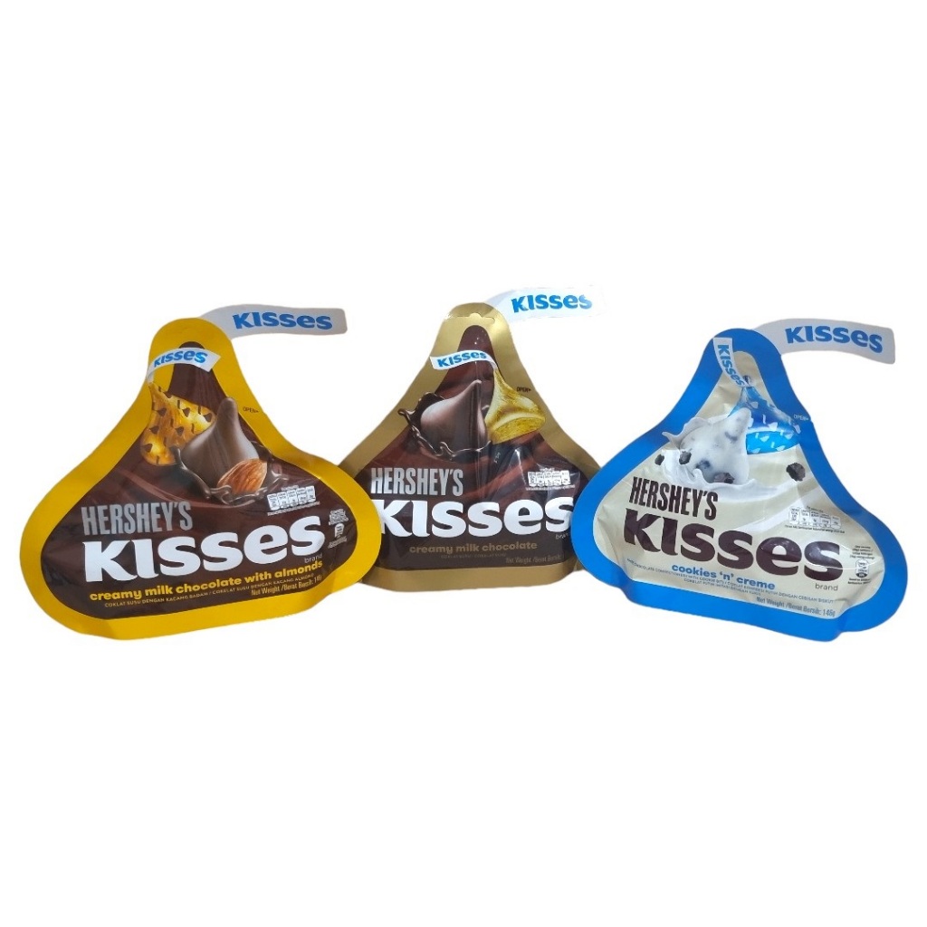 

Cokelat coklat cookies cream milk almond Hershey Hersheys Kisses chocolate impor 146 gram (Pack)