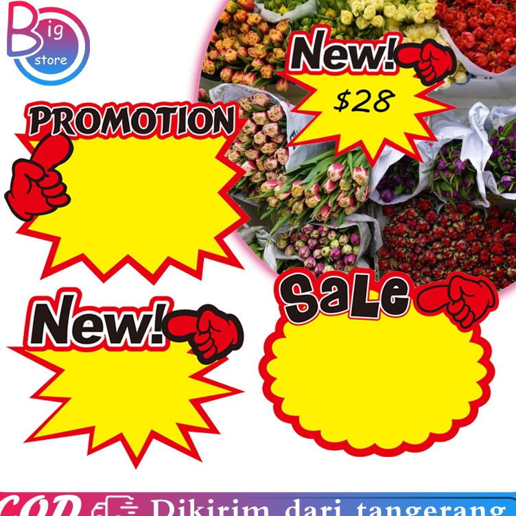 

Terlaku Kertas Harga Promo 5pcs Pop Card Price Tag Kartu Promosi Sale Kertas Penjepit Harga Tulisan Sale V94