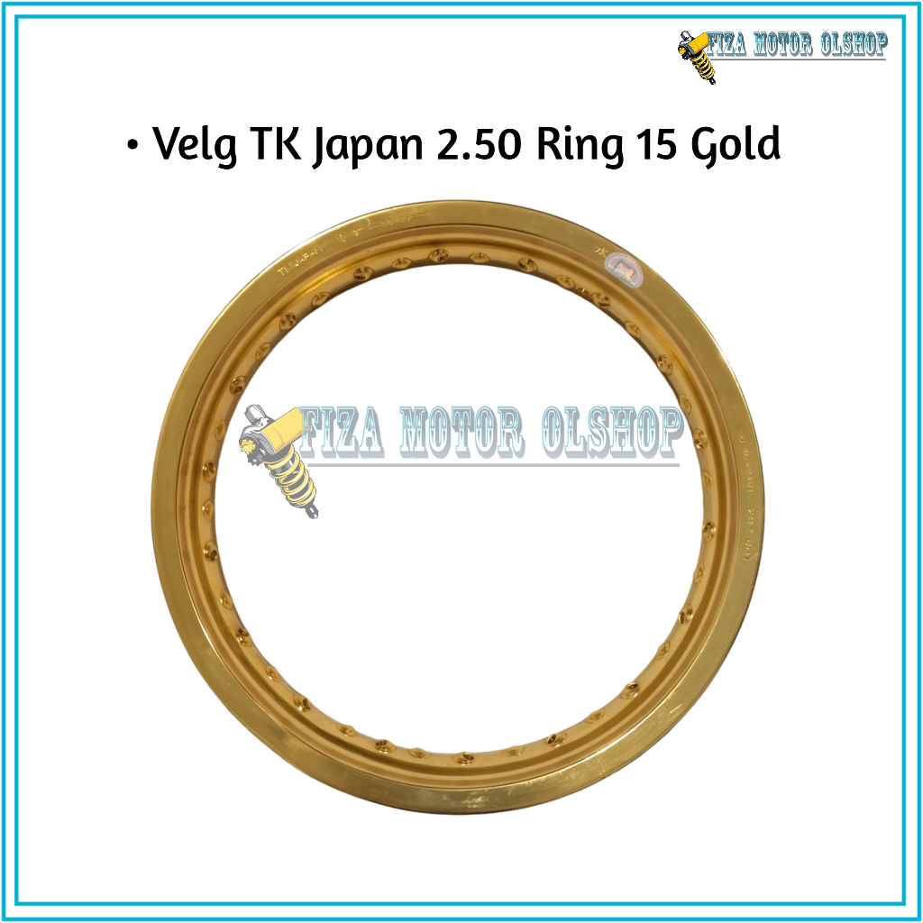 Velg Velk Pelg Custom Ring 15 TK Japan Ring 15 Lebar 250 Warna Gold New Moge Benelli