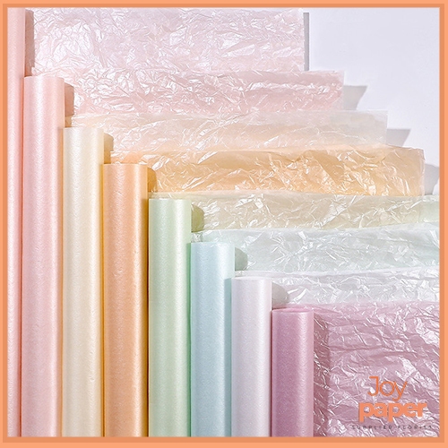 

SHELL PEARL PAPER FLOWER WRAPPING WATERPROOF KERTAS KERANG CRINKLE kb6255