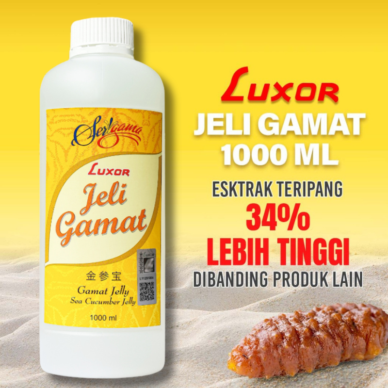 Luxor Jeli Gamat 1000ml | Original Jelly Gamat Emas Teripang Ekstrak Golden Sea Cucumber