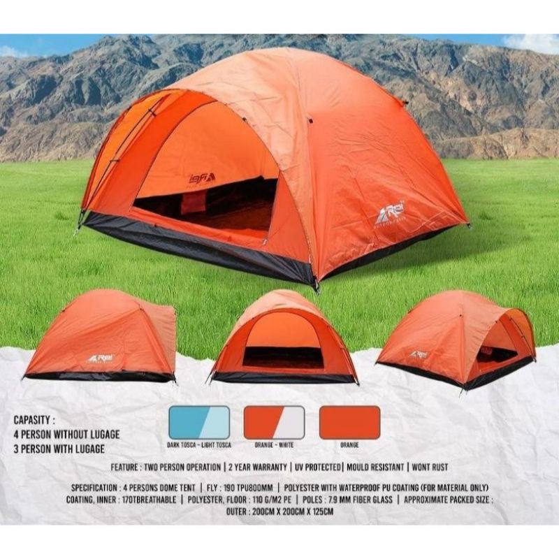 Tenda Camping Pria ELIOT Kapasitas 4 Orang AREI OUTDOORGEAR - Tenda Gunung Pria REI ELLIOT kapasitas