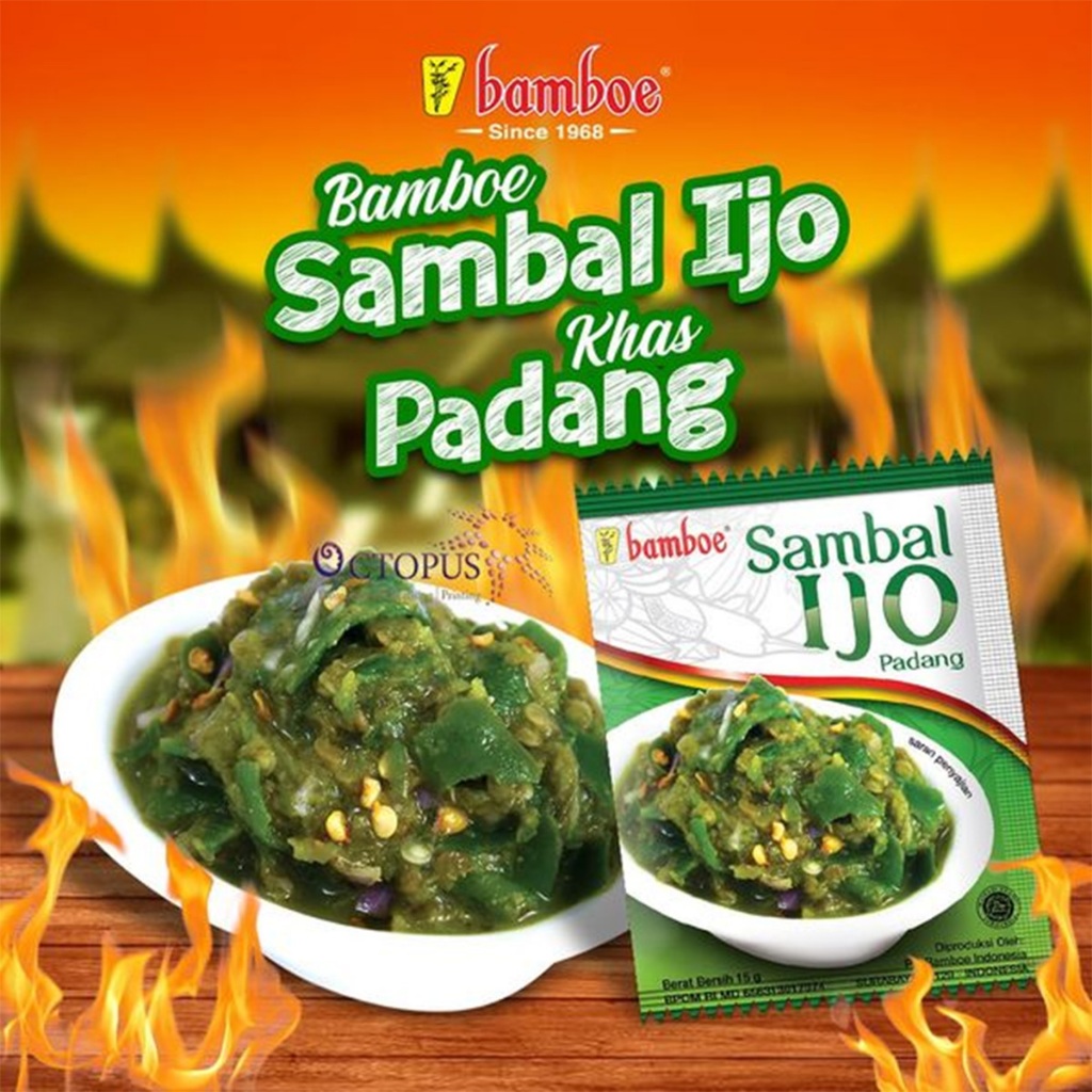

Sambal Instan Ijo Bamboe 5 Sachet x 15 Gram