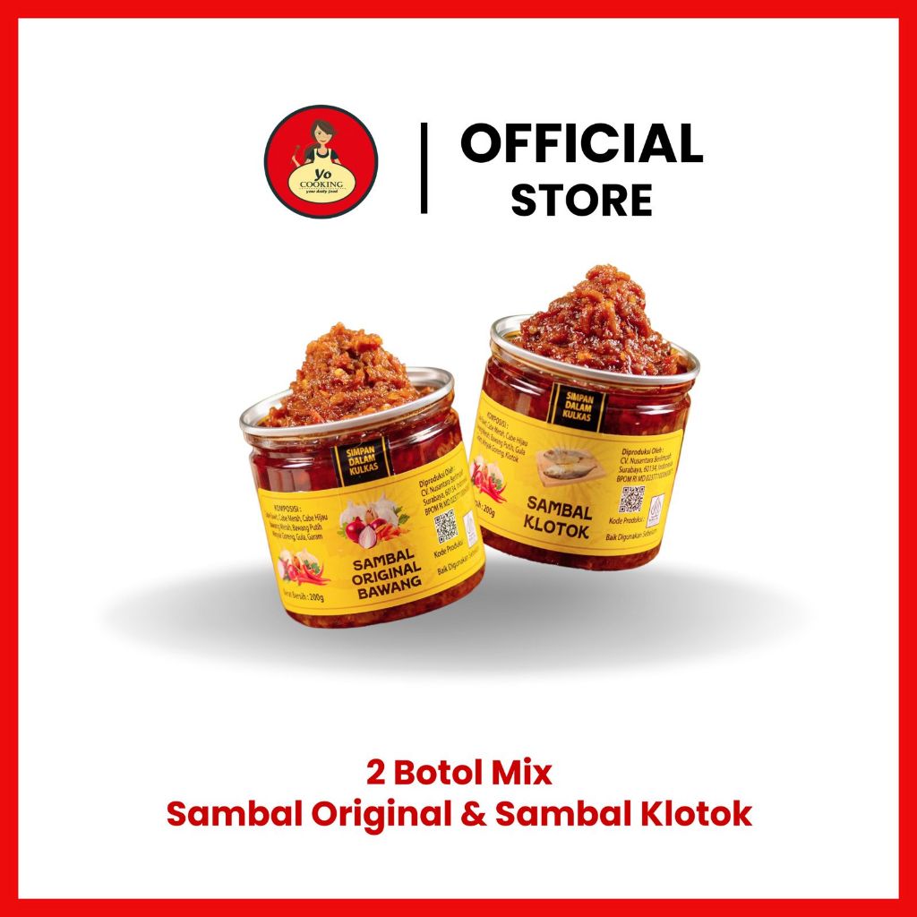 

YO COOKING - Spesial Bundling Sambal Bawang dan Sambal Klotok yocooking