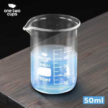 TD-DAOne Two Cups Cangkir Gelas Ukur Takaran Borosilicate Glass 50ml - GG-17