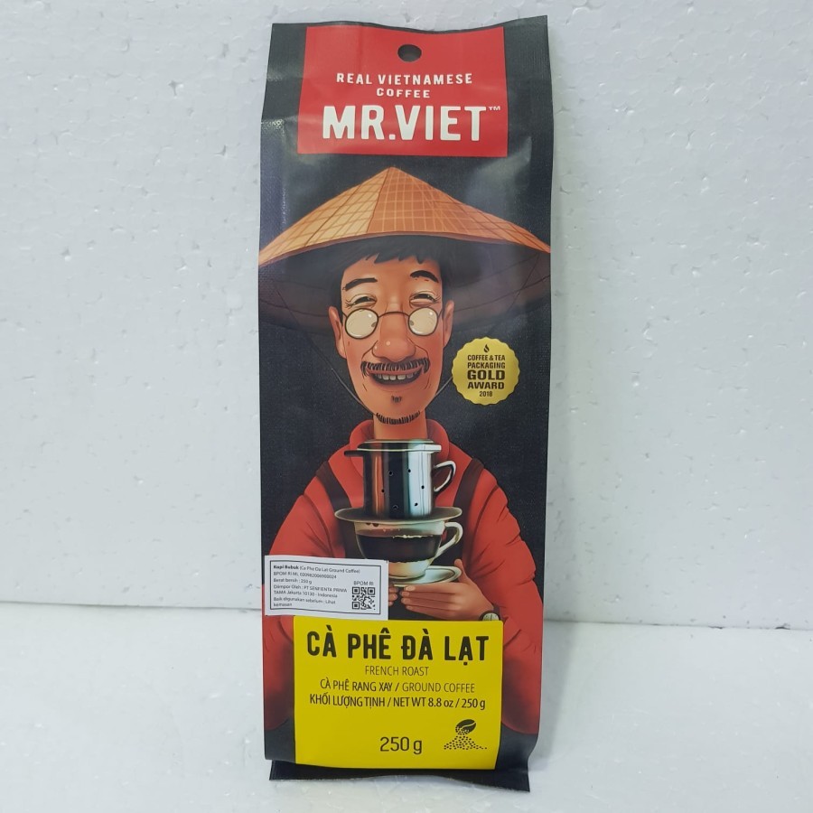 

Mr. Viet Ca Phe Da Lat French Roast Ground Coffee 250g