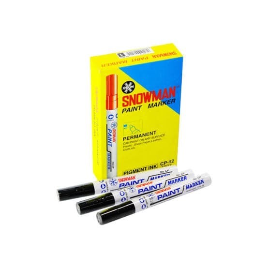 

SNOWMAN PAINT MARKER 2.5mm CP - 12 HITAM / SPIDOL PAINT MARKER SNOWMAN