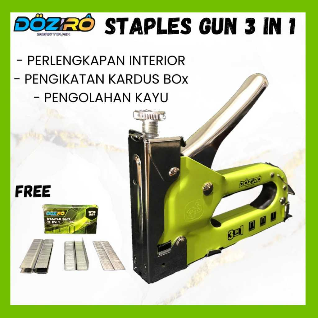 

DANIPERSIK123 - STAPLE GUN 3IN1 TACKER MANUAL JOK MOTOR KAYU FURNITURE