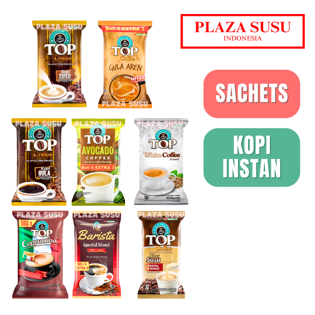 

KOPI INSTAN TOP COFFEE POUCH SACHETS MINUMAN KOPI INSTAN