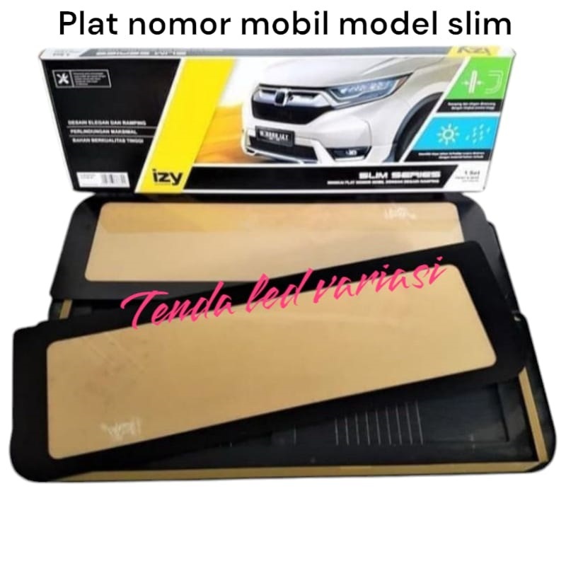 Tatakan plat nomor acrylic mika IZY