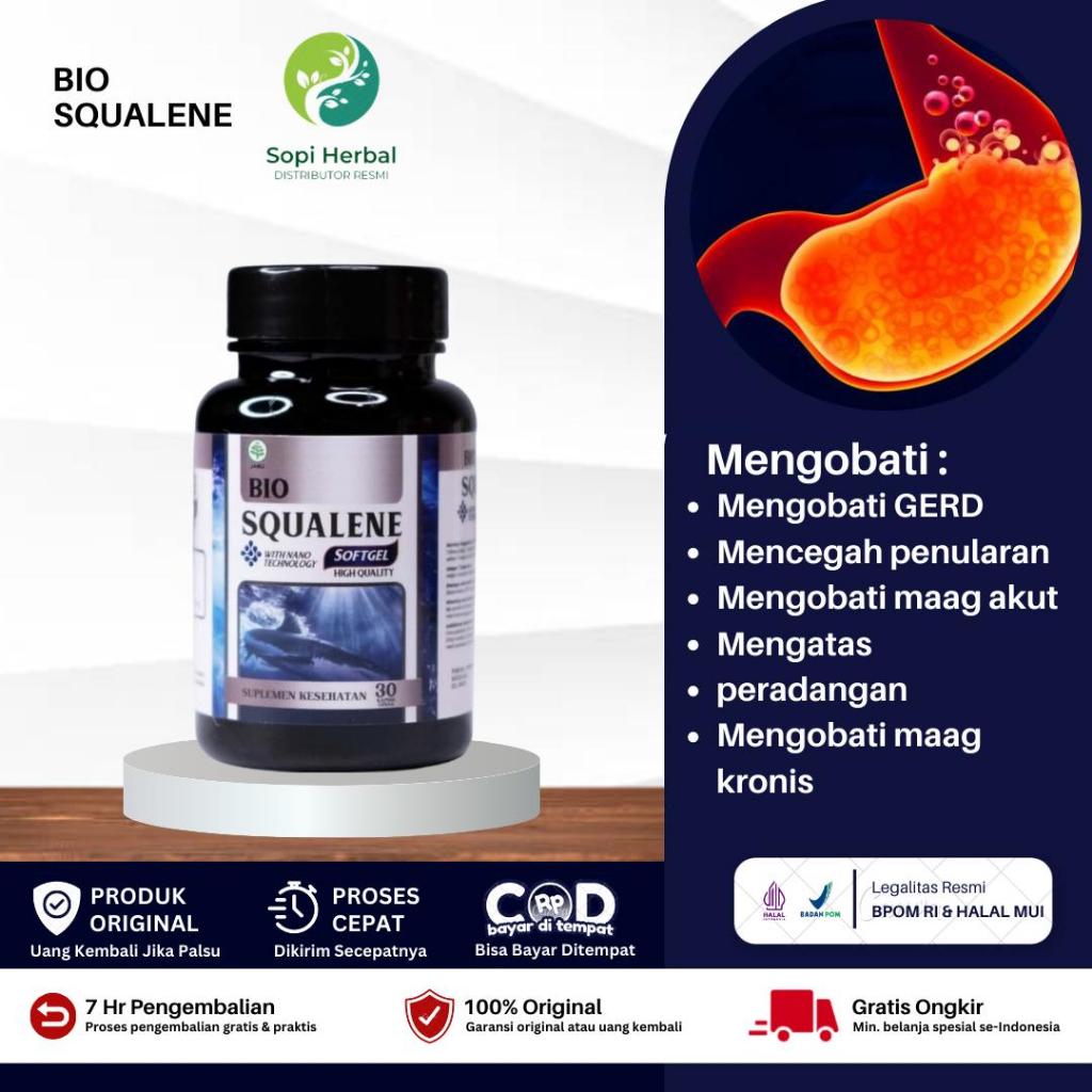 Bio Squalene Obat Asam Lambung, Nyeri Lambung, Tukak Lambung, Infeksi Lambung, Lambung Perih, Maag A