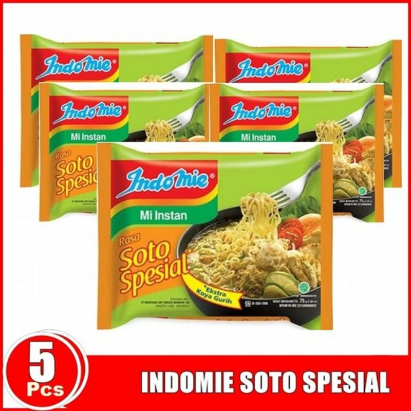 

Mi Instan Indomie Soto Spesial 75g - 5pcs