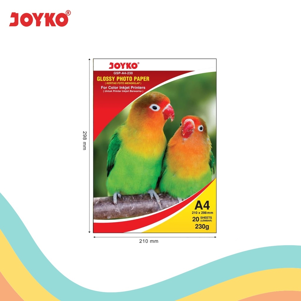 

GLOSSY PHOTO PAPER JOYKO A4 230 GR (1 PACK)