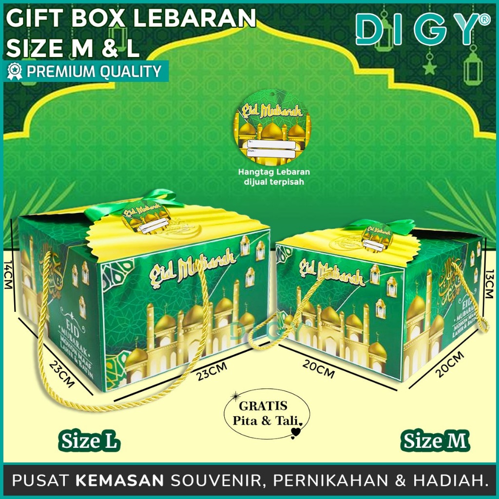 

Kotak Gift Box Hampers Lebaran + Pita / Hampers Idul Fitri / Kotak Lebaran / Kotak Kue Toples Lebaran / Box Kado / Gift Box Souvenir Kue