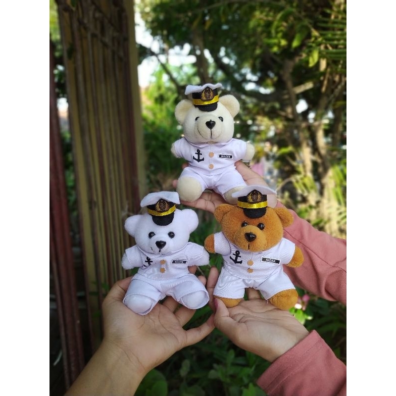 Boneka Mini Medium Large Pelaut Pelayaran 12cm 15cm 18cm Kado Pelantikan Kado Wisuda Boneka Buket Bo