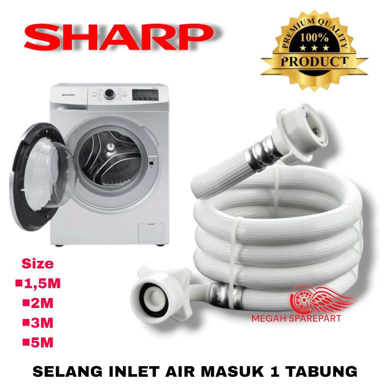 Selang water inlet mesin cuci SHARP 1 Tabung| selang masuk air mesin cuci