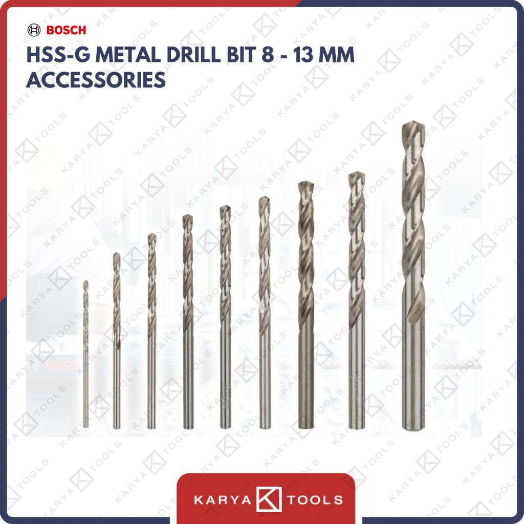 Bosch HSS-G Metal Drill Bit / Mata Bor Besi 8 MM - 13 MM