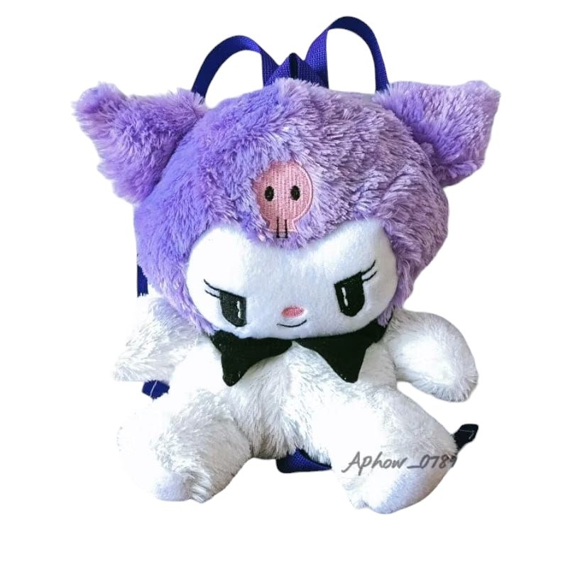 Tas ransel boneka kuromi tas boneke bulu karakter kuromi