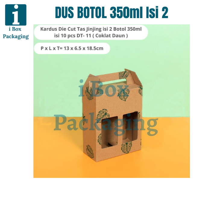 

[ 10 pcs ] Dus Botol 350ml Isi 2 Box Kemasan Minuman Juice Kopi Hampers Parsel Kardus Take Away