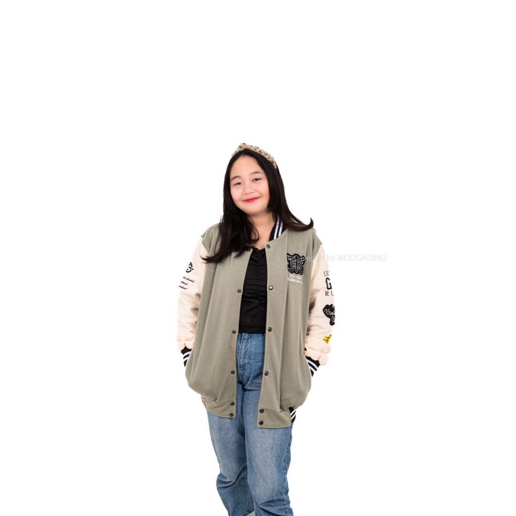 Jaket Varsity Full Bordir - Jaket Base Ball Pria & Wanita Bahan Tebal