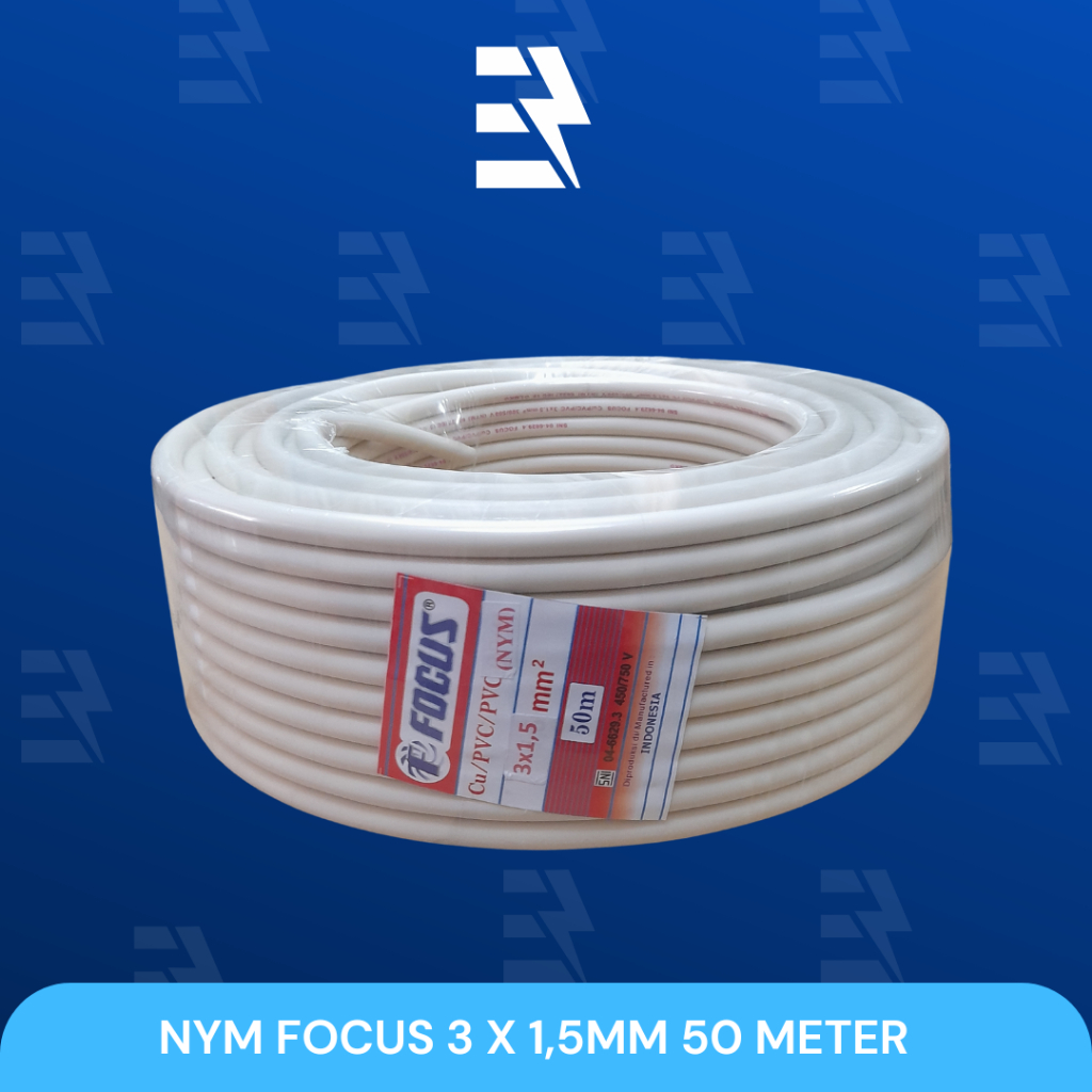 Lostnight_ Kabel Nym Focus 2 X 1,5 / 2 X 2,5 / 3 X1,5 / 3 X 2,5Mm Panjang 50 Meter