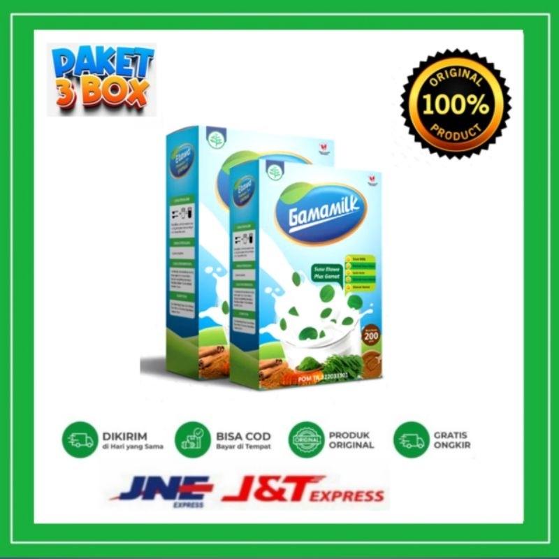 

Gamamilk Paket 3 Box - Susu Etawa Plus Gamat Spesialis Nyeri Sendi & Tulang
