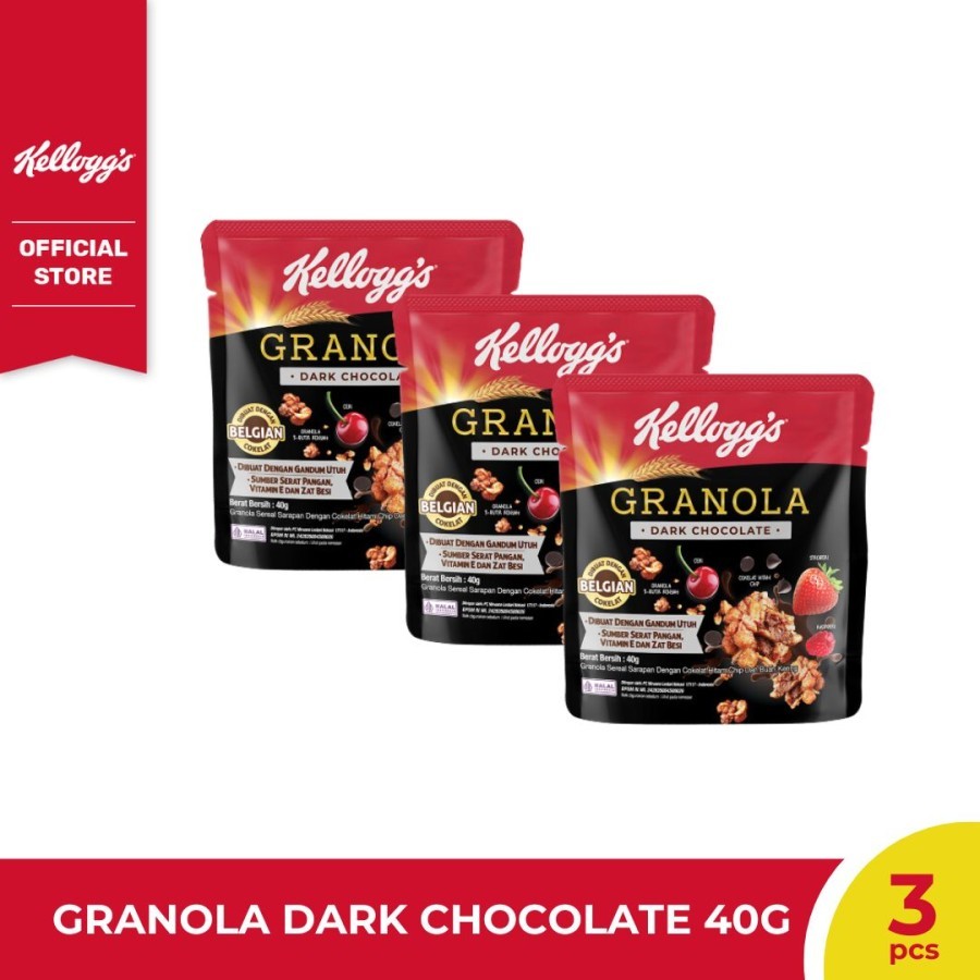 

[BUNDLE 3] Kelloggs Granola Dark Chocolate Pouch 40g